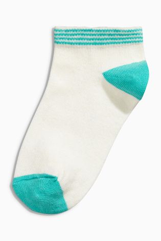 Multi Bright Stripe And Spot Trainer Socks Seven Pack (Older Girls)